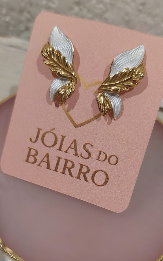Brincos Folha de Anjo