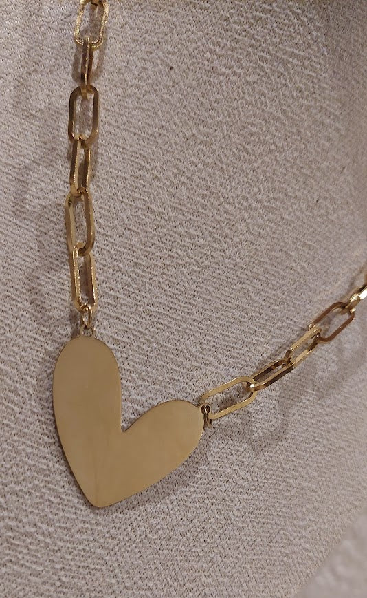 Colar Corrente Coração Dourado