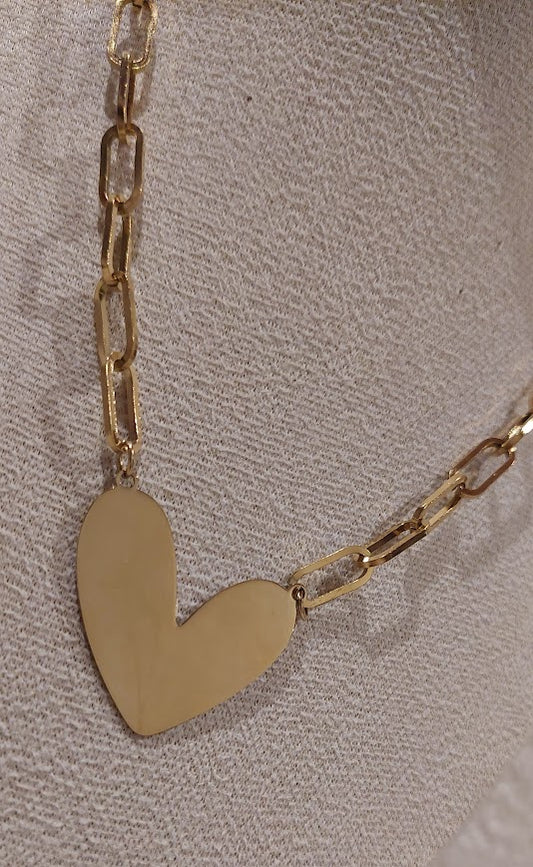 Colar Corrente Coração Dourado