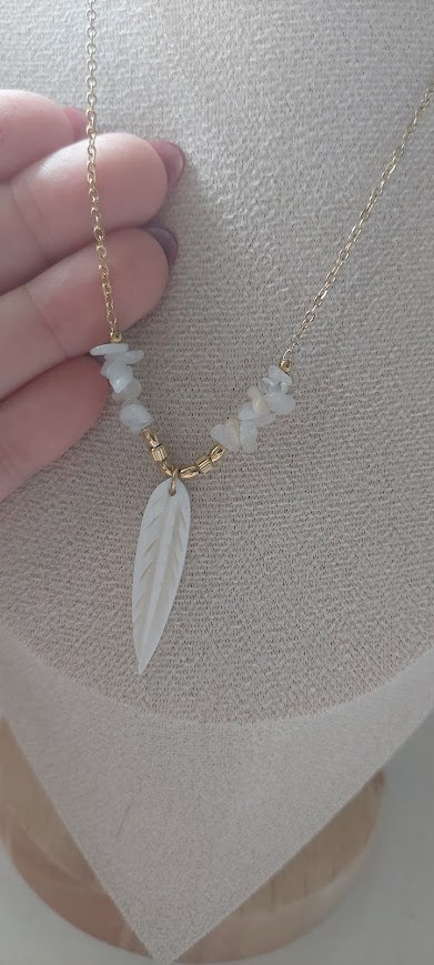 Colar Folha Madrepérola