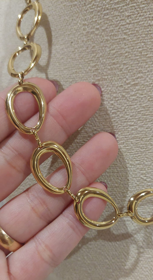 Colar Argolas Largas