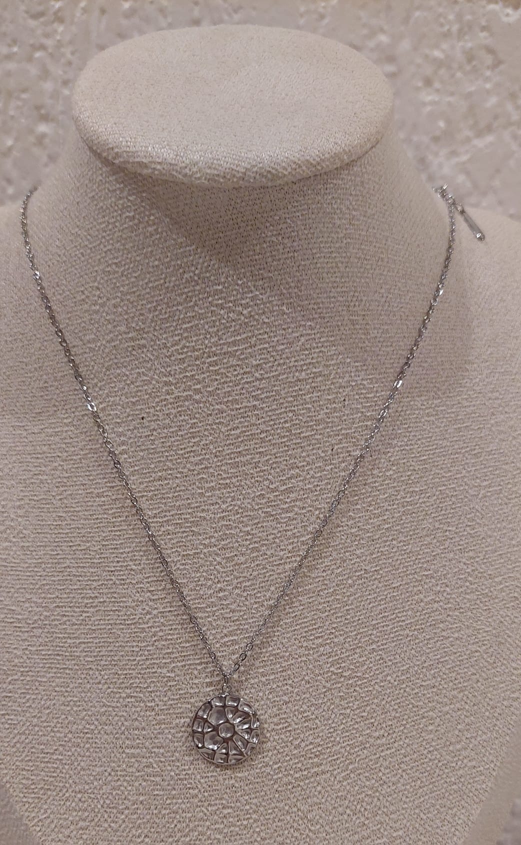 Colar Medalha Prateado