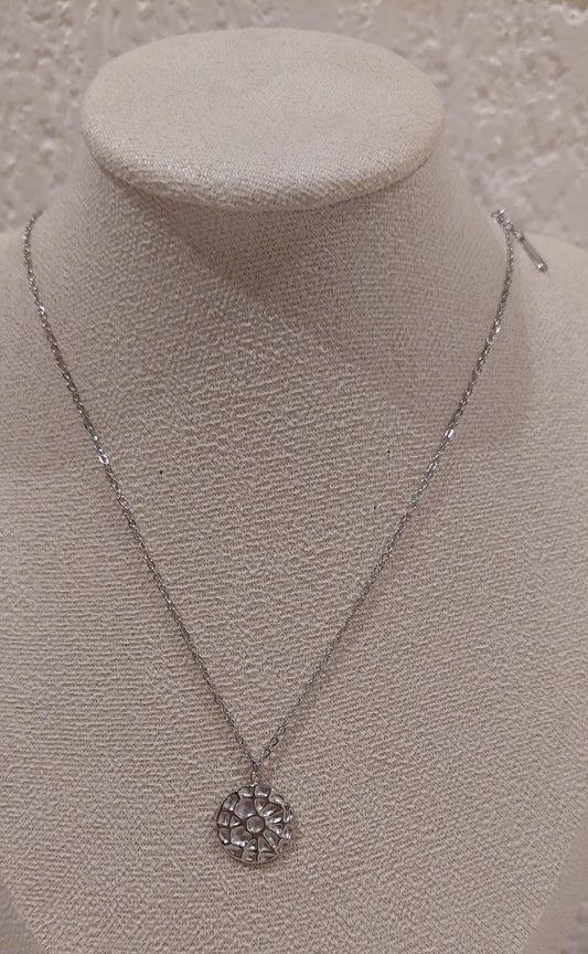 Colar Medalha Prateado