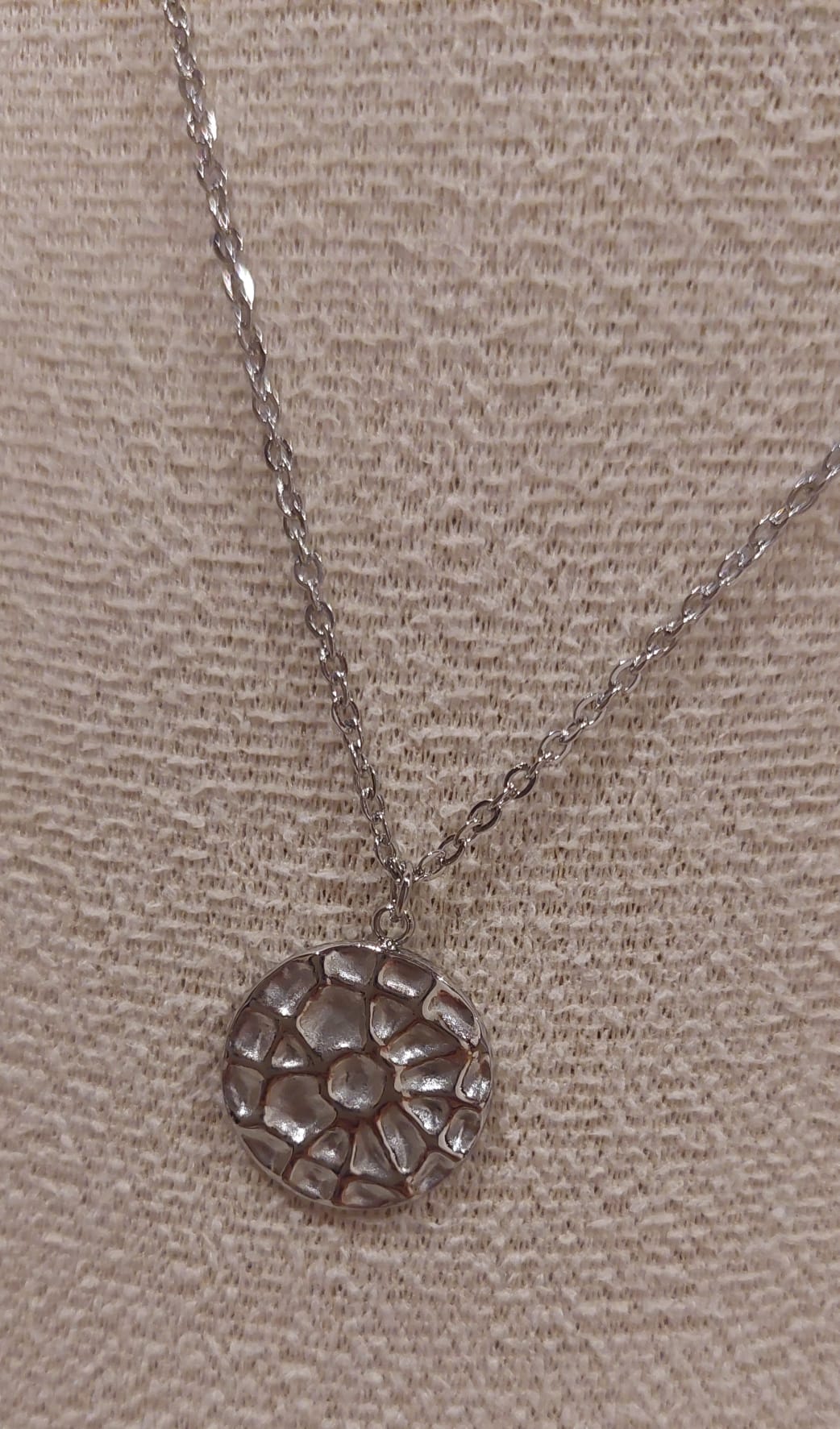 Colar Medalha Prateado