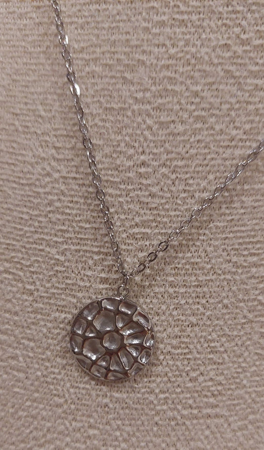 Colar Medalha Prateado