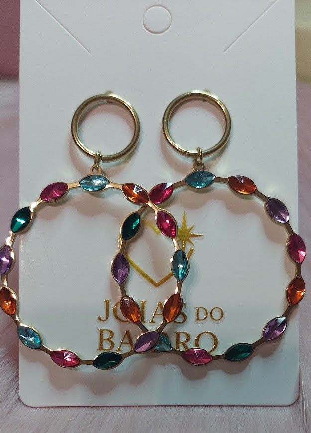 Brinco Argolas colorridas