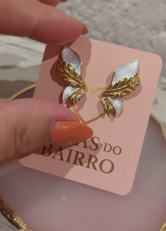 Brincos Folha de Anjo
