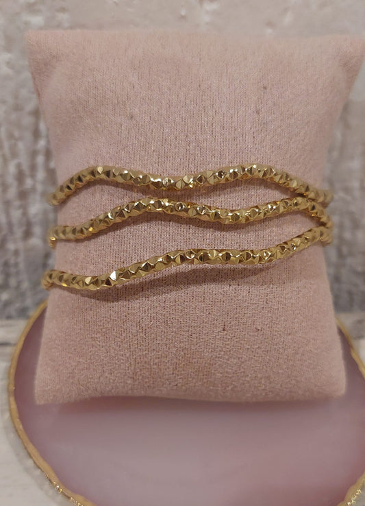 Pulseiras 3 Escravas Douradas