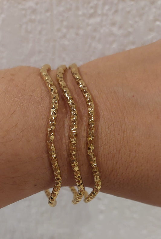 Pulseiras 3 Escravas Douradas